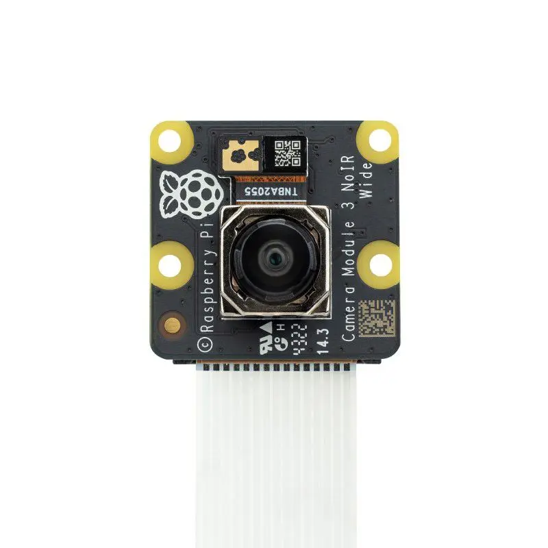 [SC0875] Raspberry Pi NoIR Camera Module 3 Wide – มุมมองกว้าง 120° พร้อมพลังมองเห็นในที่มืด 11.9MP 